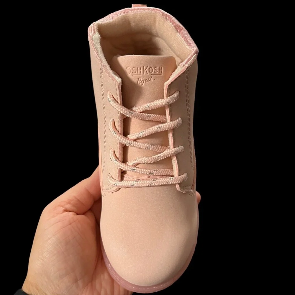 OshKosh BGosh Judi Toddler/Little Girl's‎ Ankle Boots Size 9 -12 Light Pink